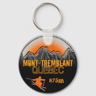 Mont Tremblant Quebec orange ski keychain