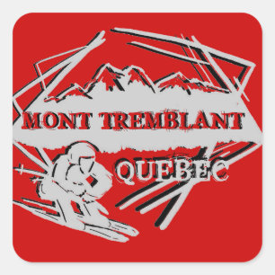 Mont Tremblant Quebec ski logo red stickers
