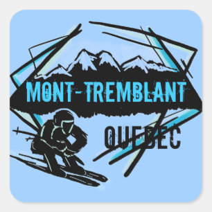 Mont Tremblant Quebec ski mountain blue stickers
