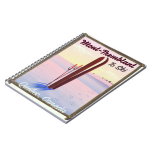 Mont-Tremblant Québec Ski poster. Notebook