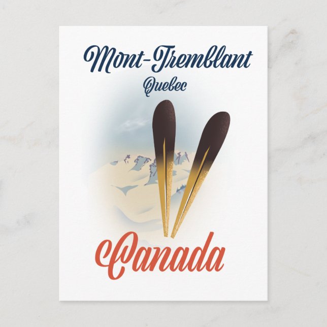 Mont-Tremblant Québec Ski poster. Postcard (Front)