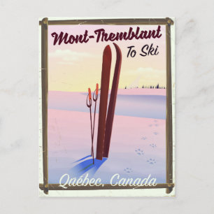 Mont-Tremblant Québec Ski poster. Postcard