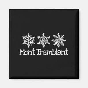 Mont tremblant quebec snowflake snow skier skiing magnet