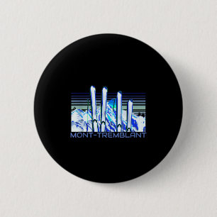 Mont-tremblant ski accessories retro mont-tremblan 6 cm round badge