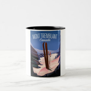 Mont Tremblant Ski Canada Two-Tone Coffee Mug