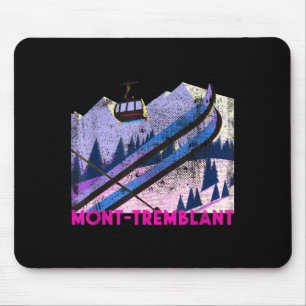 Mont-tremblant ski - vintage style mont-tremblant mouse pad