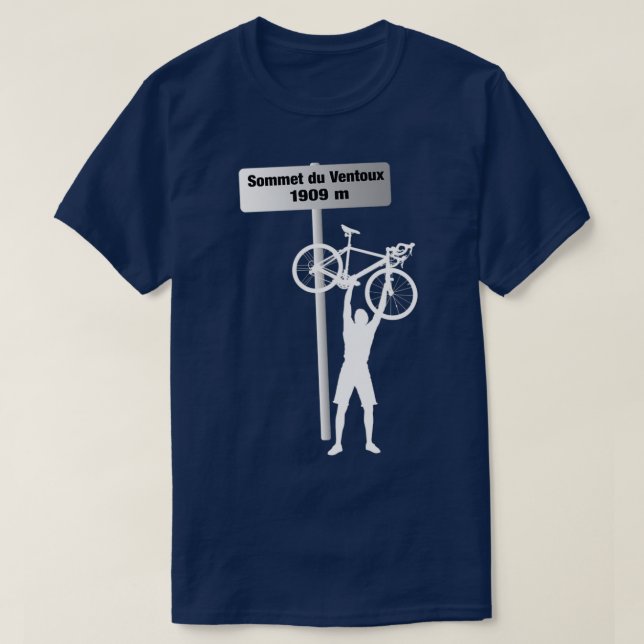 Mont Ventoux Cycle Challenge Sign post  T-Shirt (Design Front)