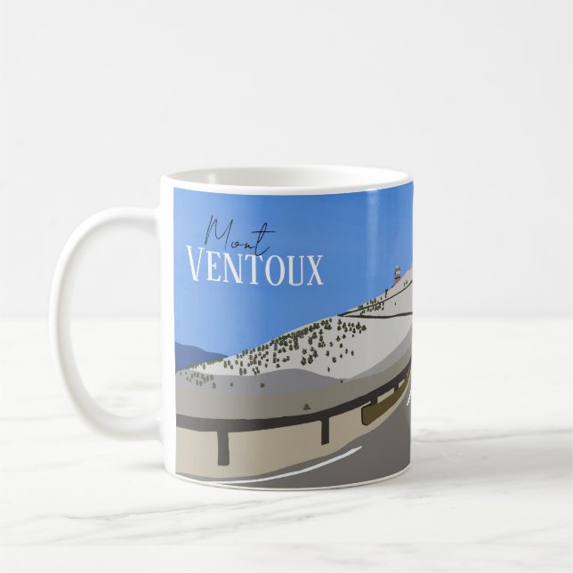Mont Ventoux cycling magnet Coffee Mug (Left)