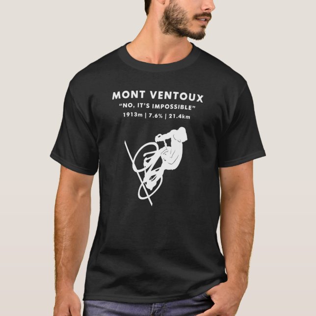Mont Ventoux Road Cycling Summit Climb T-Shirt (Front)