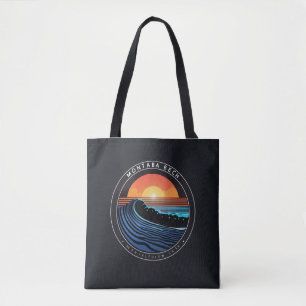 Montabeach Minimalist Vector Logo – Ocean Wave & S Tote Bag