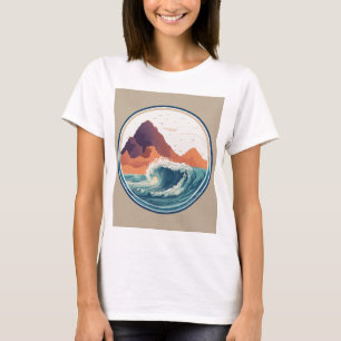 MontaBeach Ocean Wave – Ultra Detailed Minimalist T-Shirt