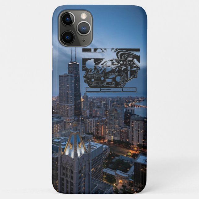 montage ink drawing - sports car the centerpiece. Case-Mate iPhone case (Back)