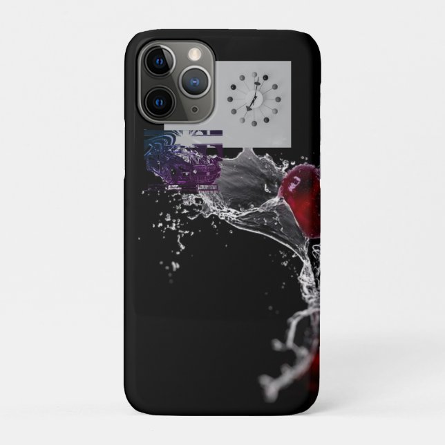 montage ink drawing - sports car the centerpiece. Case-Mate iPhone case (Back)