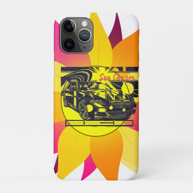 montage ink drawing - sports car the centerpiece. Case-Mate iPhone case (Back)