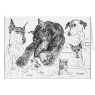 Montage of Doberman Pinscher Dog by Kelli Swan