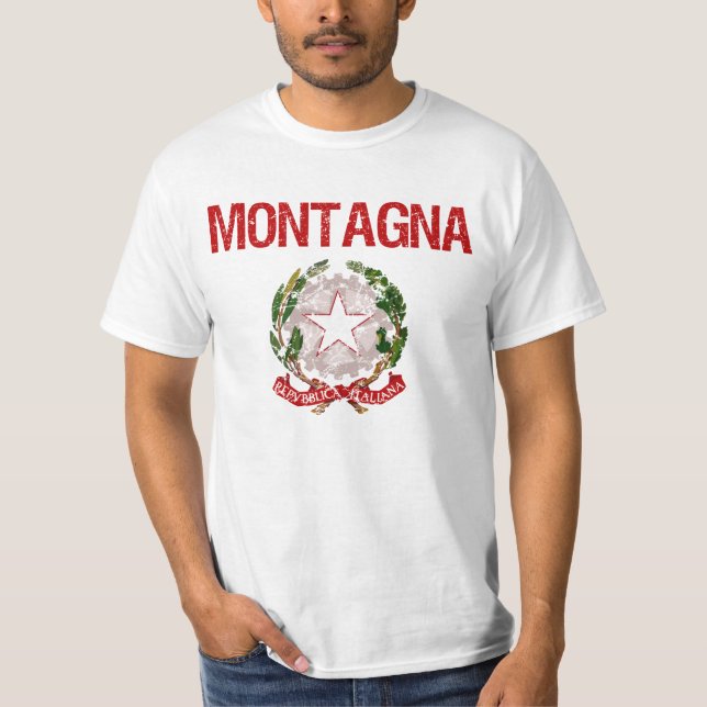 Montagna Italian Surname T-Shirt (Front)