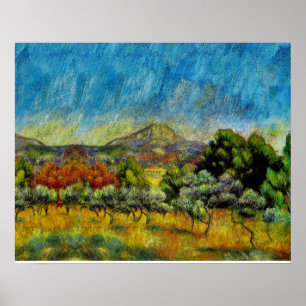 "Montagne Sainte Victoire" by Renoir Poster