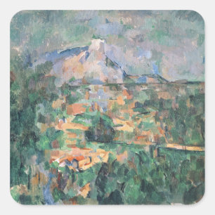 Montagne Sainte-Victoire from Lauves, 1904-06 Square Sticker
