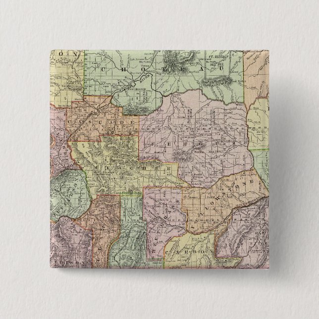 Montana 15 Cm Square Badge (Front)