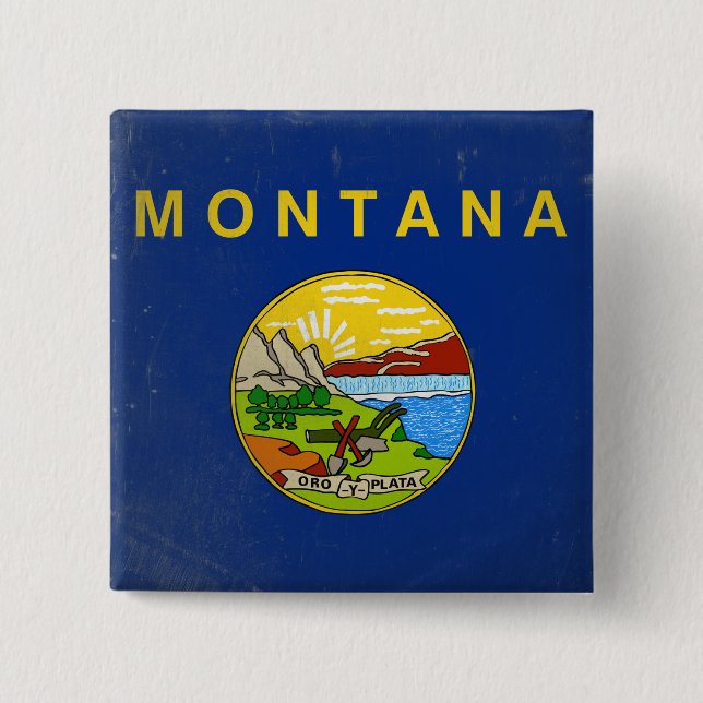 Montana 15 Cm Square Badge (Front)