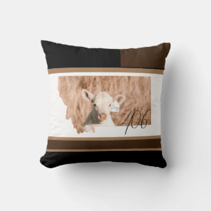 Montana 406 Daisy The White Calf Throw Pillow