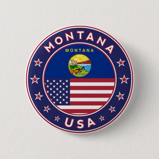 Montana 6 Cm Round Badge (Front)