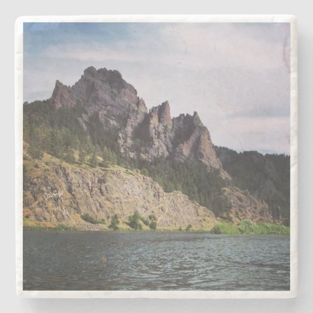 Montana - A River Runs Through It Stone Coaster (Front)
