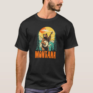 Montana Banjo Picking Bear Outdoor & Music T-Shirt