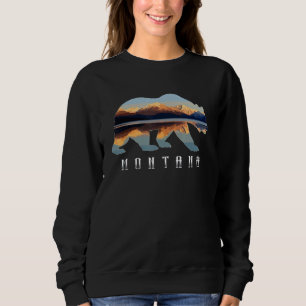 Montana Bear Glacier National Park Mountains Lake  Sweatshirt