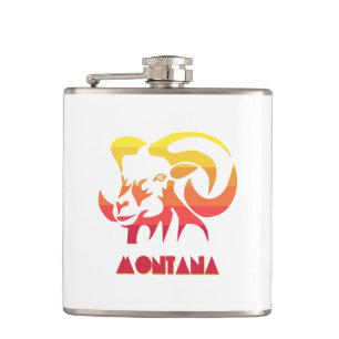 Montana Bighorn Hip Flask