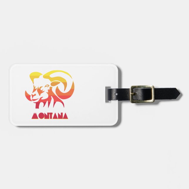 Montana Bighorn Luggage Tag (Front Horizontal)