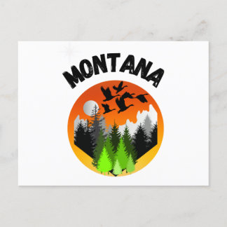 Montana Birds, Mountains and Trees. Outdoorsmen Postcard
