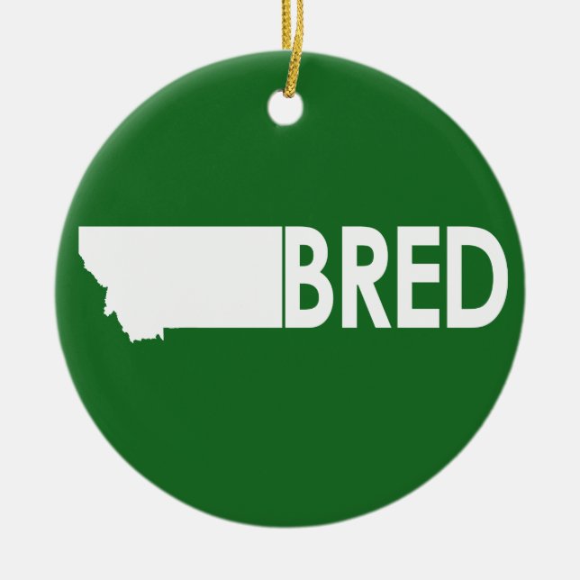 Montana Bred Ceramic Tree Decoration (Front)