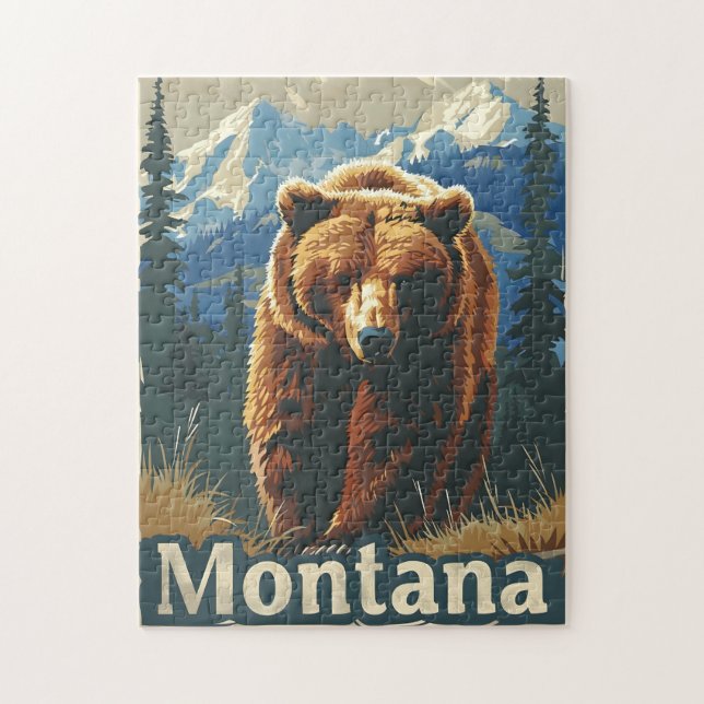 Montana Brown Bear Grizzly Jigsaw Puzzle (Vertical)