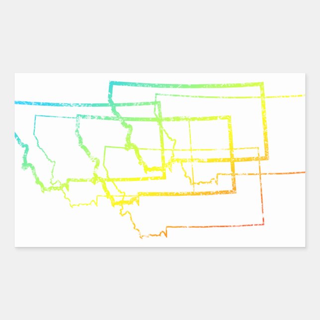 montana chill blur rectangular sticker (Front)