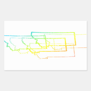 montana chill blur rectangular sticker