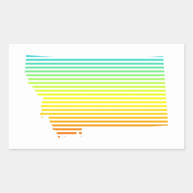 montana chill fade rectangular sticker (Front)