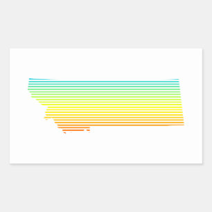 montana chill fade rectangular sticker