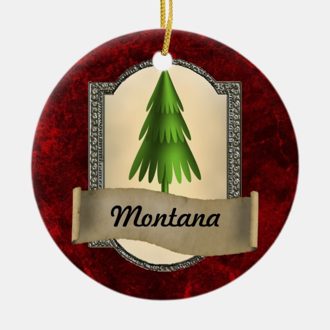 Montana Christmas Ornament (Front)