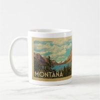 Montana Coffee Mug Glacier Park Vintage Travel