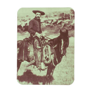 Montana Cowboy, c.1880 (b/w photo) Magnet