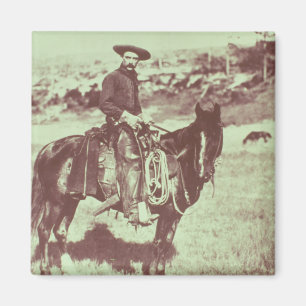 Montana Cowboy, c.1880 (b/w photo) Magnet