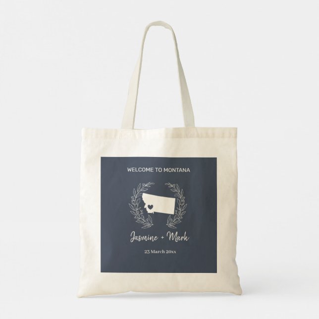Montana Destination Wedding Welcome  Tote Bag (Back)