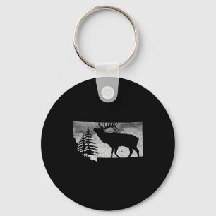 Montana Elk Hunter  Key Ring