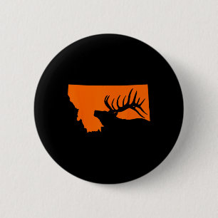 Montana Elk Hunting 6 Cm Round Badge