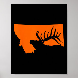 Montana Elk Hunting Poster