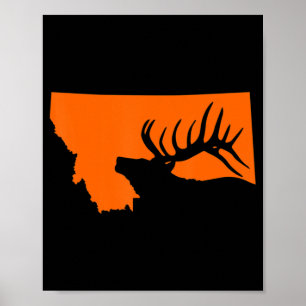 Montana Elk Hunting Poster