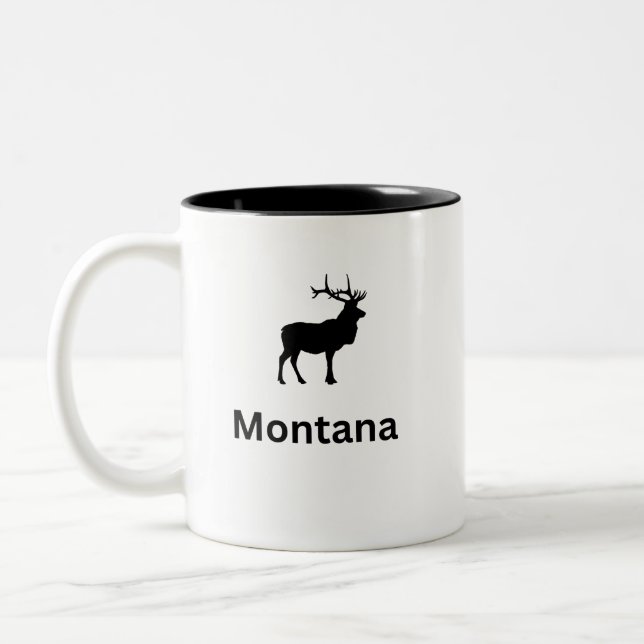 Montana Elk Two-Tone Coffee Mug (Left)