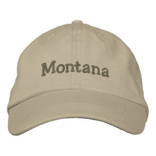 Montana Embroidered Baseball Cap / Hat Khaki