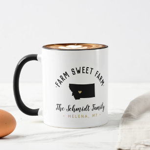 Montana Farm Sweet Farm Family Monogram Mug